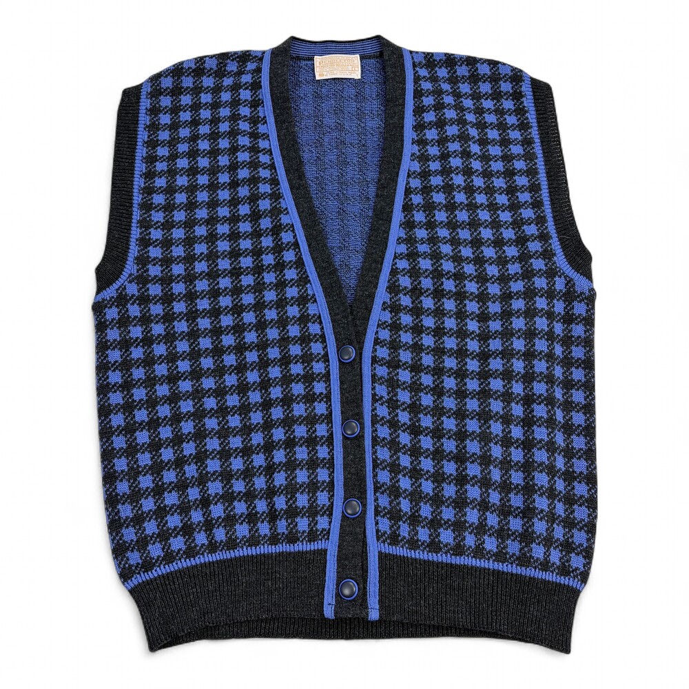 Pendleton Women's Houndstooth V-Neck Sweater Vest L